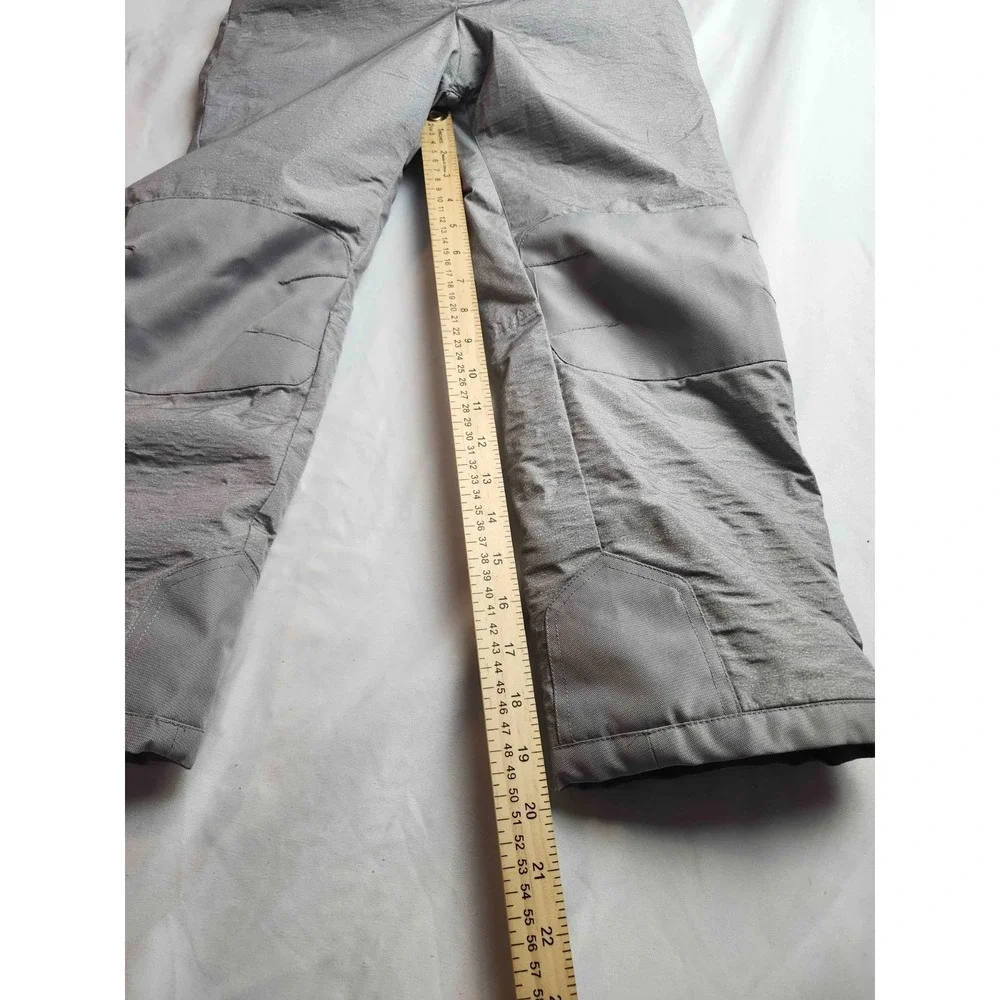 Wulful Kids Snow Bib Overalls Size 6-7 Gray Insulated Waterproof Winter Ski Pant